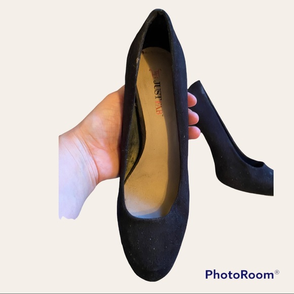 JUSTFAB SWEADE BLACK PUMPS SIZE 8.5 HEELS - Picture 2 of 7